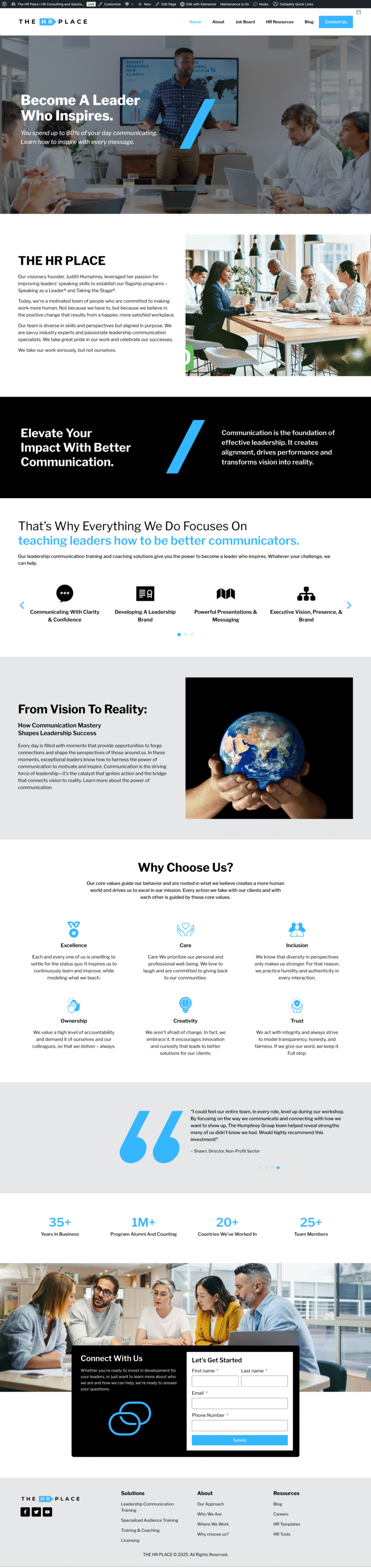 Professional team delivering website design to create a website with seamless performance6